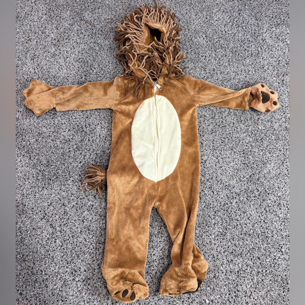 Brown Lion Costume for Kids Onesie Size 6/9 months Halloweencostumes.com